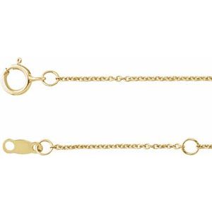 14K Yellow Gold 3-Stone Round 2.5 Mm Opaque, Black 16-18 In Polished 1/5 Ctw Natural Black Diamond Cable Necklace