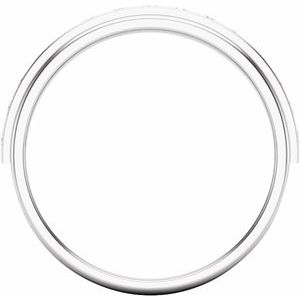 14K White Gold Round 2.1 Mm F+ Vs 1/2 Ctw Lab-Grown Diamond Channel-Set Band Size 10