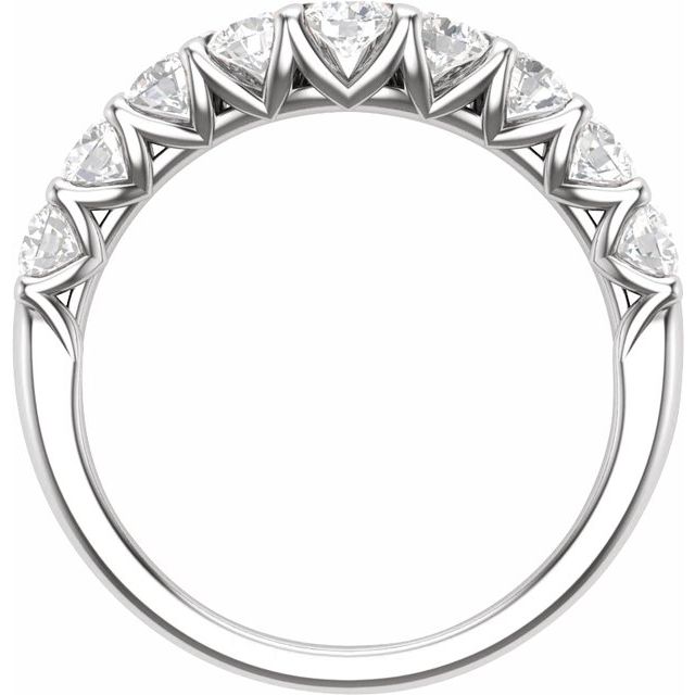 14K Yellow Or White Gold Round 3.2 Mm Vs, F+ Polished 1 Ctw Lab-Grown Diamond Contour Band, Size 7