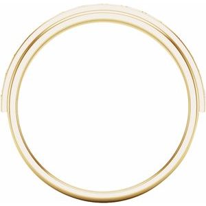14K Yellow Gold Round 2.1 Mm F+ Vs 1/2 Ctw Lab-Grown Diamond Channel-Set Band Size 10