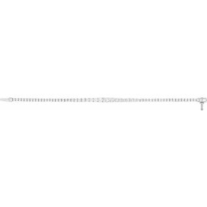 14K White Gold Round 4.9Mm G-H Si1-Si2 6 Ctw Lab-Grown Diamond Line Bracelet, Length: 7 In
