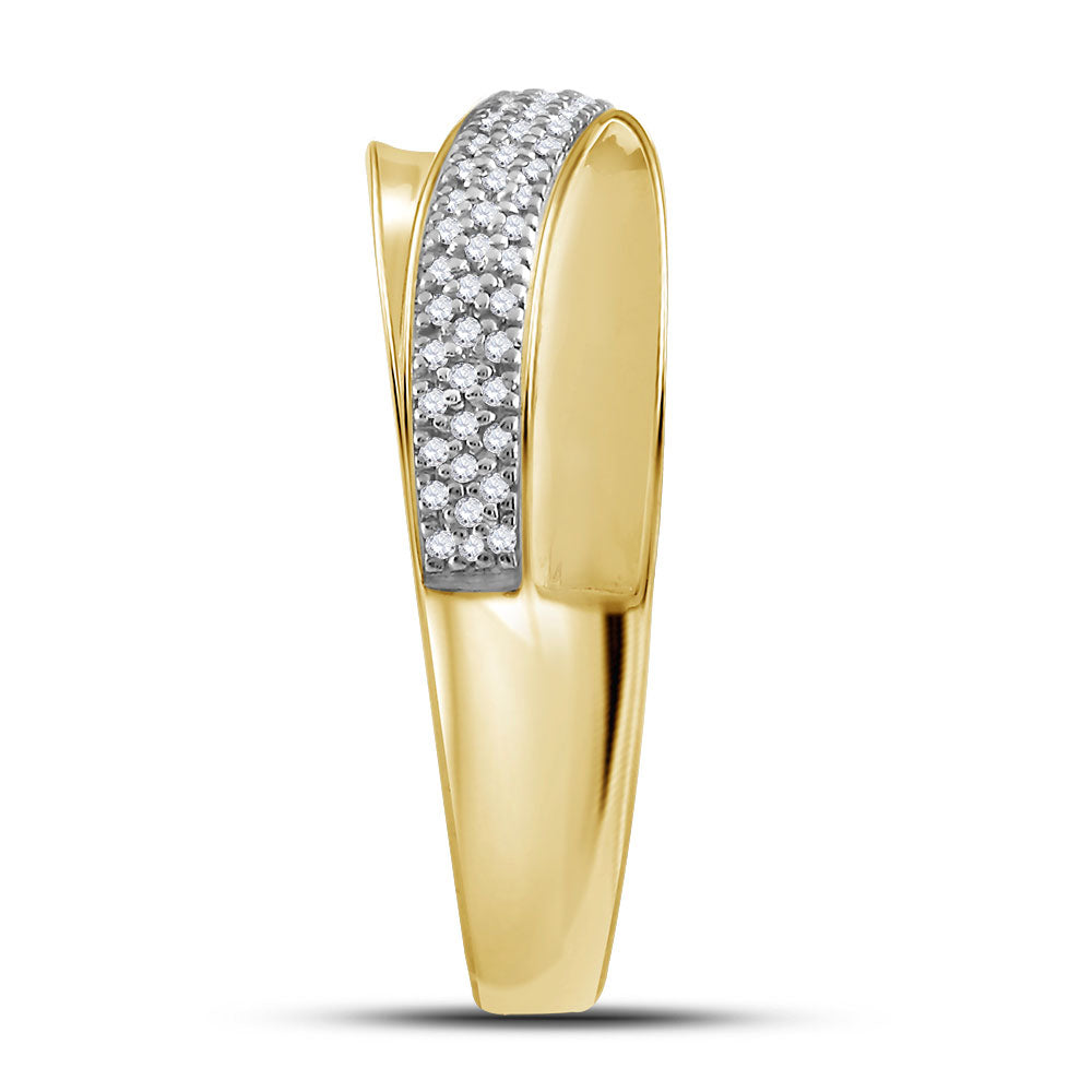 10K Yellow Gold His Hers Round Diamond Solitaire Matching Wedding Set 1/2 Cttw, Womens Size: 5-10, Mens Size: 7-13