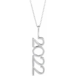 Sterling Silver 16-18 In Polished Vertical Necklace