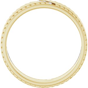 14K Yellow Gold Round 1.5 Mm G-H Si2-Si3 .04 Ctw Natural Diamond Band Size 10
