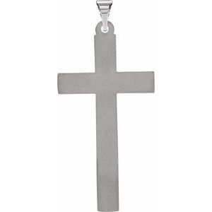 Sterling Silver 31.5 X 17 Mm Polished Cross Pendant