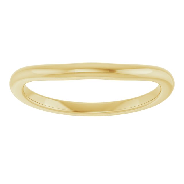 14K Yellow Gold 4.8 Mm Round 3.15 Mm Polished Matching Band, Size 7