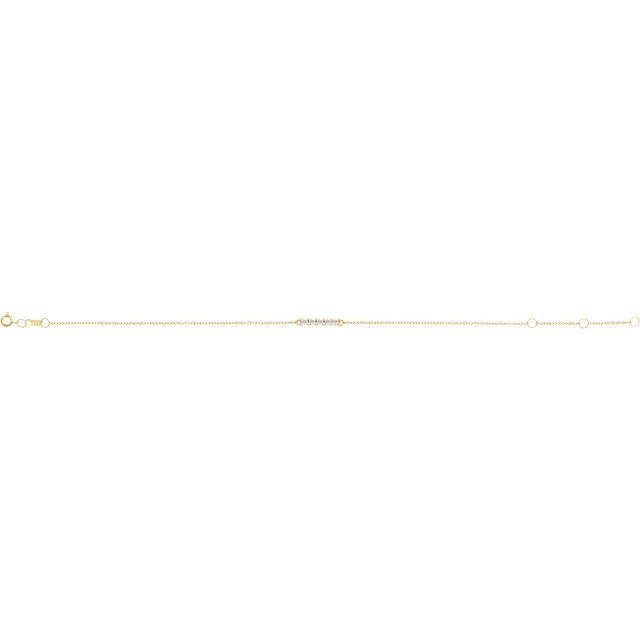 14K Yellow Or Rose Gold Or Sterling Silver Or Platinum Round 2 Mm 15.67 X 2.32 Mm Polished Natural Gemstone Minimalist Cabochon Bar 6 1/2-7 1/2 In Bracelet