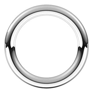 10K White Or Rose Gold 3 Mm Full Round Comfort-Fit Band