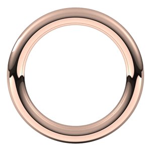 10K White Or Rose Gold 3 Mm Full Round Comfort-Fit Band