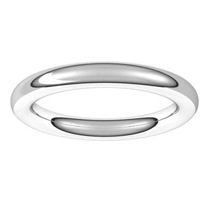 10K White Or Rose Gold 3 Mm Full Round Comfort-Fit Band