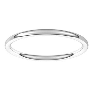 10K White Or Rose Gold 1.5 Mm Full Round Comfort-Fit Band