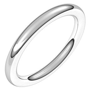10K Yellow Or White Gold 2.5 Mm Full Round Comfort-Fit Band