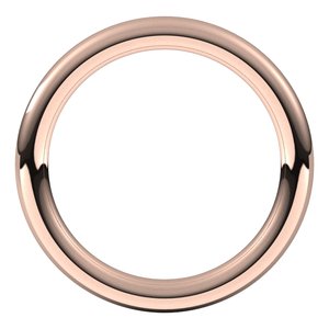 14K Yellow Or White Or Rose Gold Or Sterling Silver 2.5 Mm Full Round Comfort-Fit Band