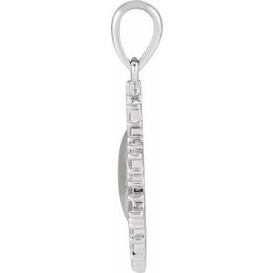 Sterling Silver 23.33 X 15.54 Mm Polished Sun Pendant