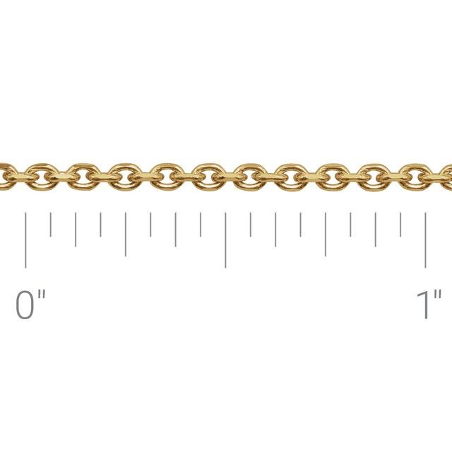 14K Yellow Or White Gold Or Sterling Silver 1.75 Mm Recycled Metal Diamond-Cut Cable Chain