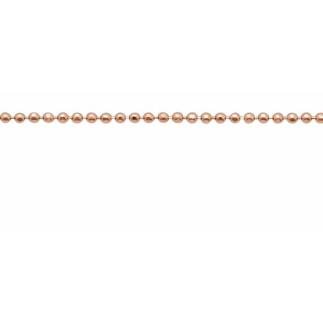 14K Yellow Or Rose Gold 1 Mm Diamond-Cut Bead Chain