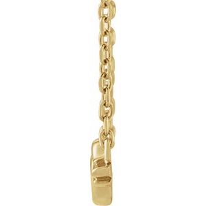 14K Yellow Gold 12.32 X 4.61 Mm 18 In Polished Heart With Angel Wings Necklace