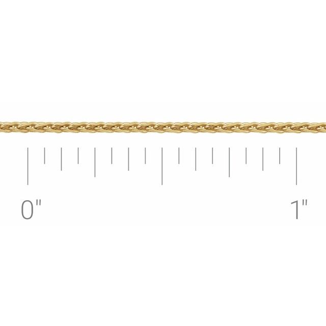 14K Yellow Or White Or Rose Gold Sterling Silver Per Inch Diamond-Cut Wheat Chain