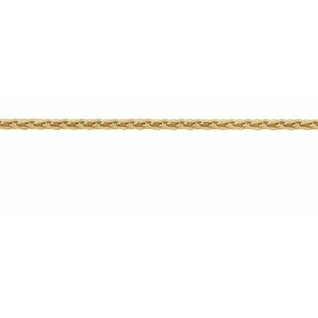 14K Yellow Or White Or Rose Gold Sterling Silver Per Inch Diamond-Cut Wheat Chain