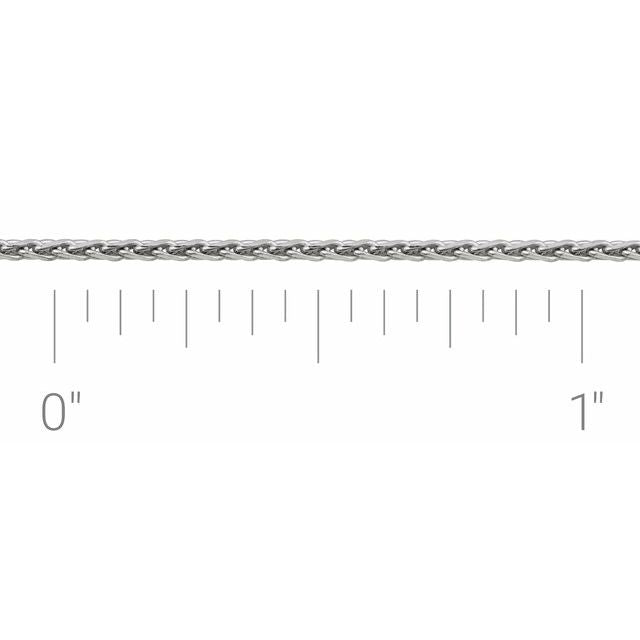 14K Yellow Or White Or Rose Gold Sterling Silver Per Inch Diamond-Cut Wheat Chain