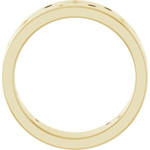 14K Yellow Gold Round 1.5 Mm G-H Si2-Si3 1/8 Ctw Natural Diamond Star Band Size 7