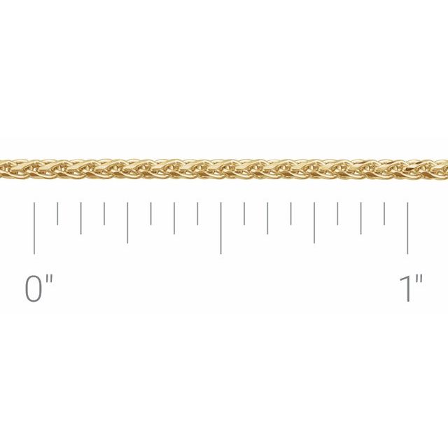 14K Yellow Or White Or Rose Gold Sterling Silver Per Inch Diamond-Cut Wheat Chain
