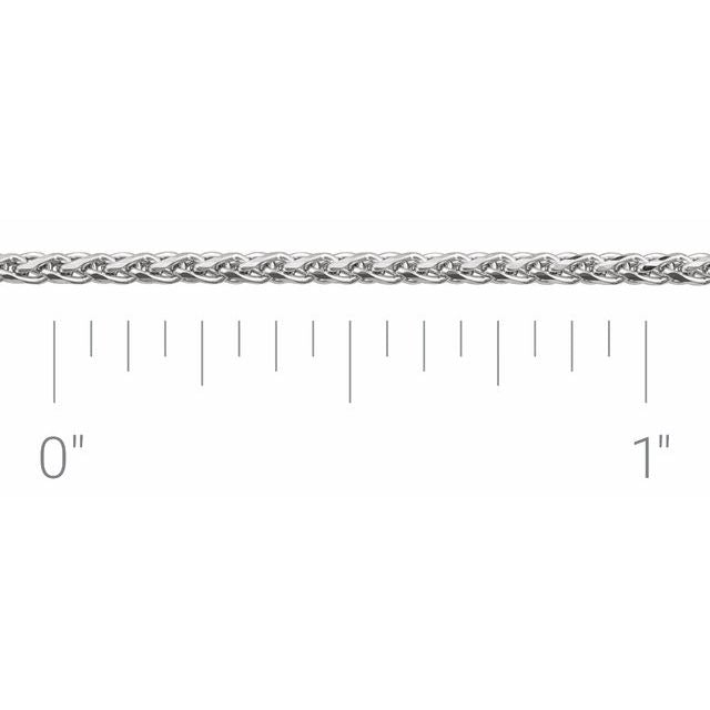14K Yellow Or White Or Rose Gold Sterling Silver Per Inch Diamond-Cut Wheat Chain