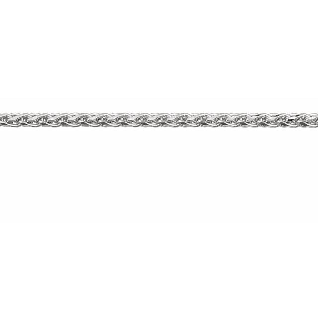 14K Yellow Or White Or Rose Gold Sterling Silver Per Inch Diamond-Cut Wheat Chain