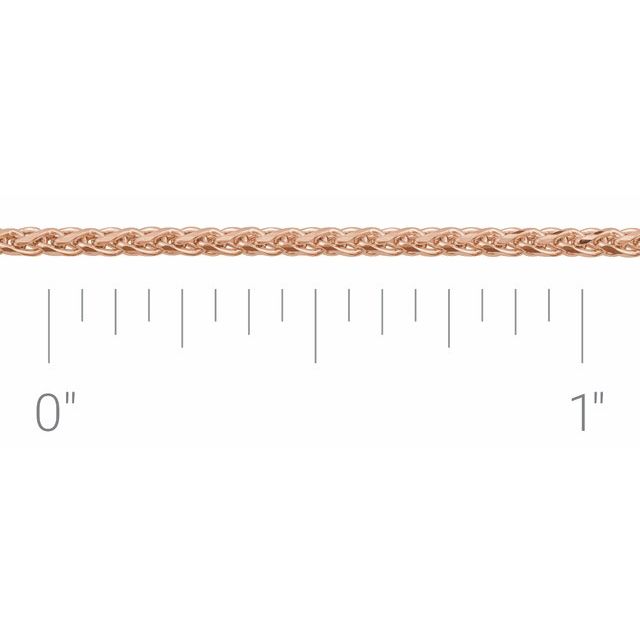 14K Yellow Or White Or Rose Gold Sterling Silver Per Inch Diamond-Cut Wheat Chain