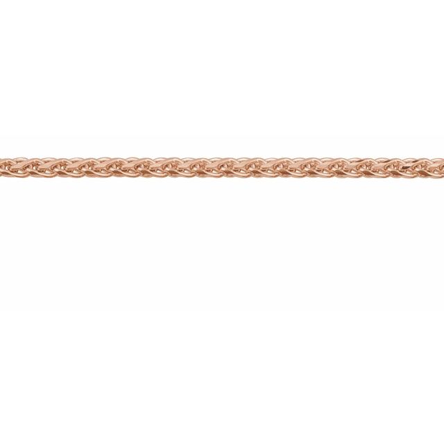 14K Yellow Or White Or Rose Gold Sterling Silver Per Inch Diamond-Cut Wheat Chain