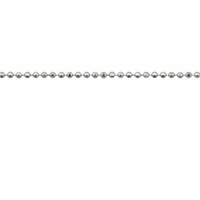 14K Yellow Or White Gold 1 Mm Diamond-Cut Bead Chain