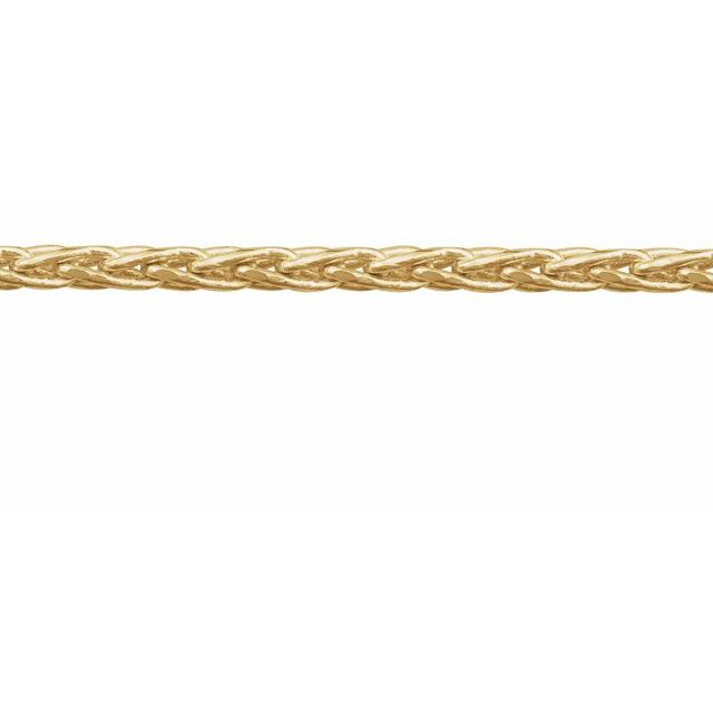 14K Yellow Or White Or Rose Gold Sterling Silver Per Inch Diamond-Cut Wheat Chain