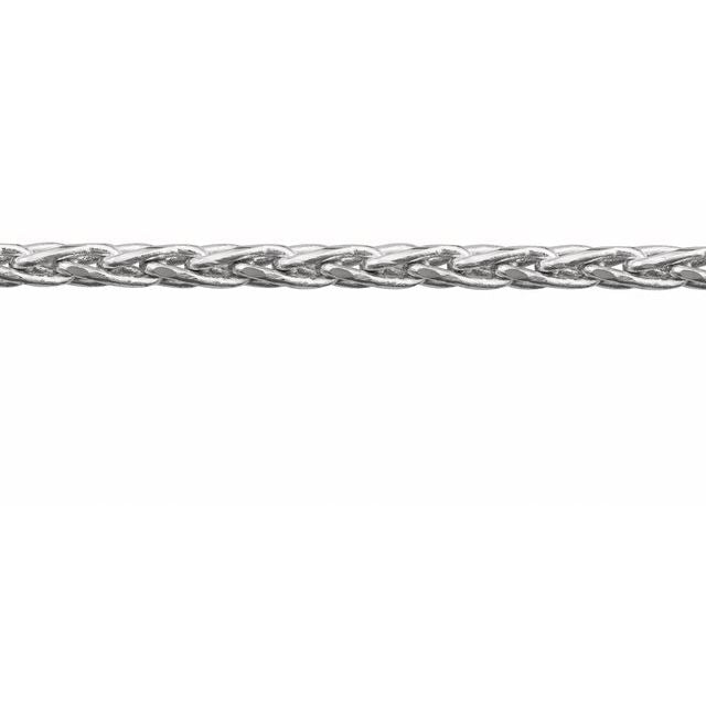 14K Yellow Or White Or Rose Gold Sterling Silver Per Inch Diamond-Cut Wheat Chain