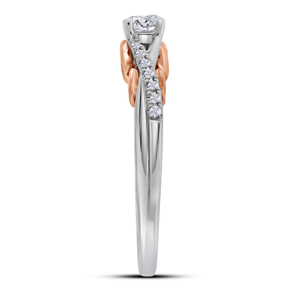 14K White Gold Round Diamond Solitaire Bridal Wedding Engagement Ring 1/3 Cttw, Womens Size: 5-10