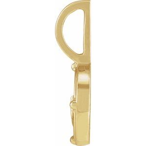 14K Yellow Gold Round 1.5 Mm G-H I1 .015 Ct Natural Diamond Earth Element Pendant