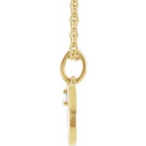 14K Yellow Gold Zodiac Taurus Round 1.5 Mm G-H I1 .015 Ct Natural Diamond Zodiac Necklace, Length: 18 In