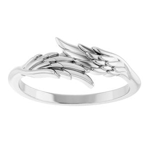 Sterling Silver Polished Angel Bypass Ring Size 7