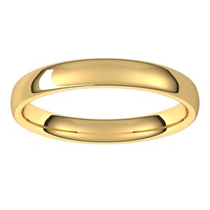 10K Yellow Gold 3.5 mm Comfort-Fit Standard Weight European-Style Band Size 11
