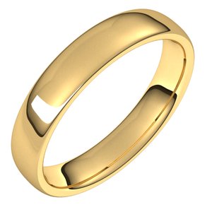 14K Yellow Or White Gold Or Sterling Silver Or Platinum 4.5 mm Comfort-Fit Standard Weight European-Style Band