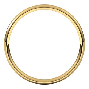 14K Yellow Or White Or Rose Gold 2 mm Comfort-Fit Lightweight European-Style Band