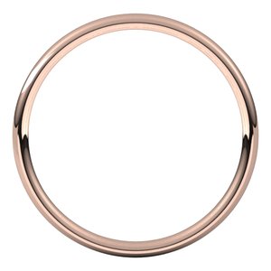 18K Rose Gold 2 mm Comfort-Fit Lightweight European-Style Band Size 5