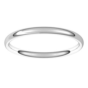 14K Yellow Or White Or Rose Gold 2 mm Comfort-Fit Lightweight European-Style Band