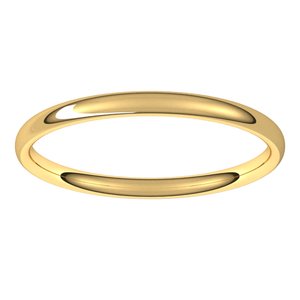 14K Yellow Or White Or Rose Gold 2 mm Comfort-Fit Lightweight European-Style Band