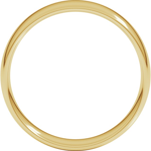 14K Yellow Or White Or Rose Gold Or Sterling Silver Or Platinum Comfort-Fit Lightweight European-Style Band