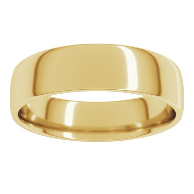 14K Yellow Or White Or Rose Gold Or Sterling Silver Or Platinum Comfort-Fit Lightweight European-Style Band