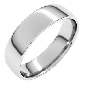 10K Yellow Or White Gold 6 mm Comfort-Fit Lightweight European-Style Band