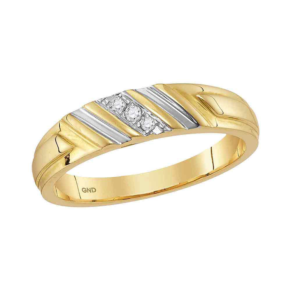 14K Yellow Gold His Hers Round Diamond Cluster Matching Wedding Set 1/4 Cttw, Womens Size: 5-10, Mens Size: 7-13