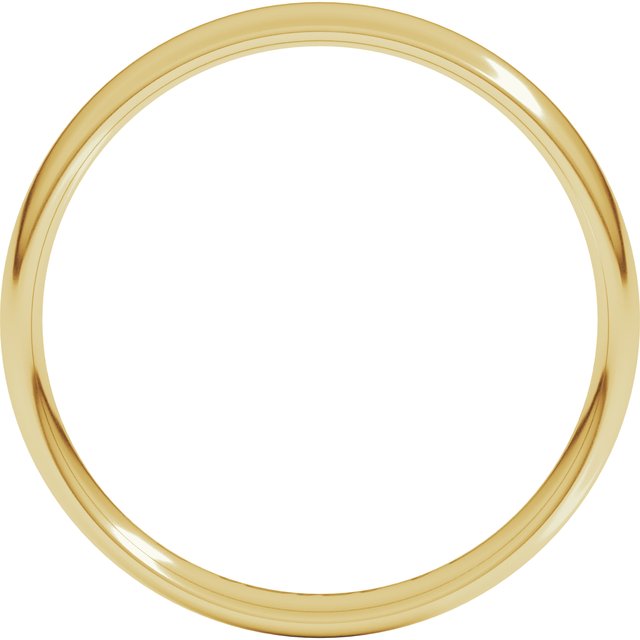 14K Yellow Or White Or Rose Gold Or Sterling Silver Or Platinum Comfort-Fit Lightweight European-Style Band