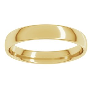 10K Yellow Or White Or Rose Gold 4 mm Comfort-Fit Lightweight European-Style Band
