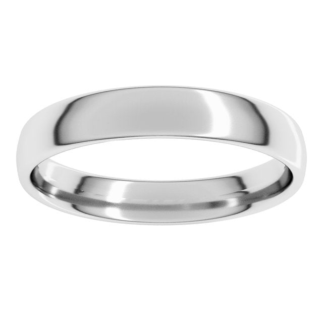 14K Yellow Or White Or Rose Gold Or Sterling Silver Or Platinum Comfort-Fit Lightweight European-Style Band
